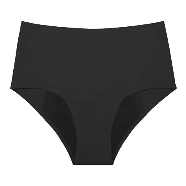 CALZON MENSTRUAL ETERNA COLOR NEGRO VISTA DESDENFRENTE SIN MODELO