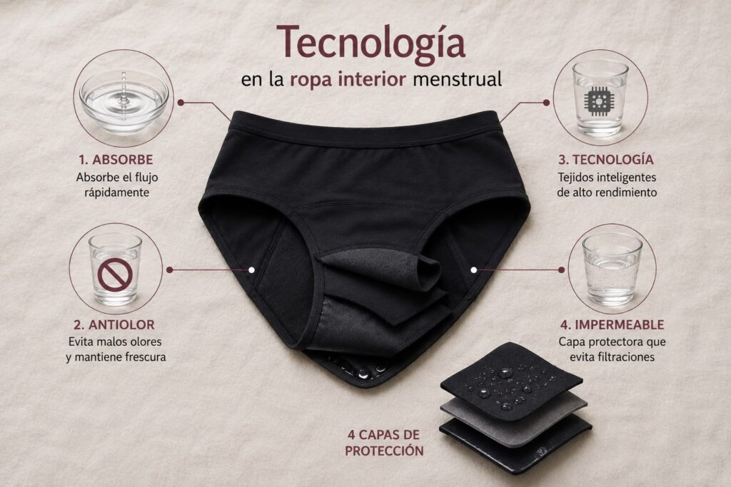 La tecnología de la ropa interior menstrual